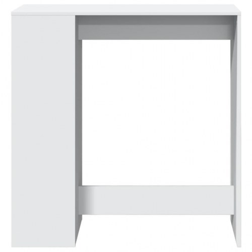 Barbord med opbevaring 101 x 40 x 103,5 cm - hvid
