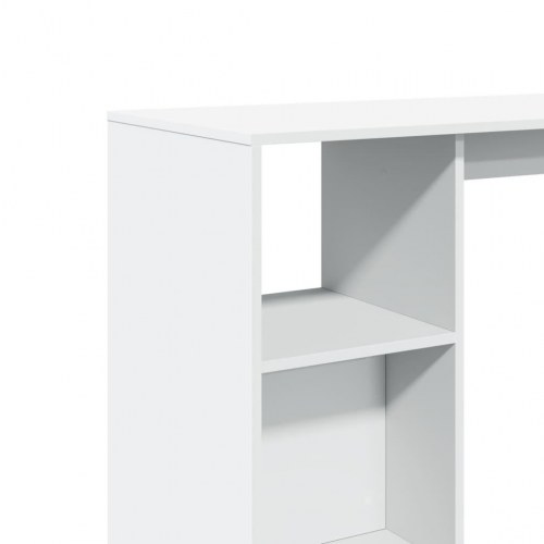 Barbord med 4 opbevaringsrum 124 x 46 x 103,5 cm - hvid