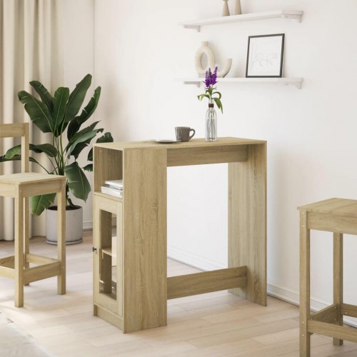 Barbord med opbevaring 101 x 40 x 103,5 cm - sonoma-eg