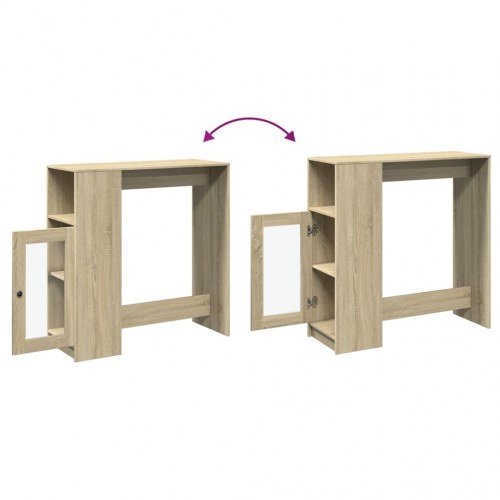 Barbord med opbevaring 101 x 40 x 103,5 cm - sonoma-eg