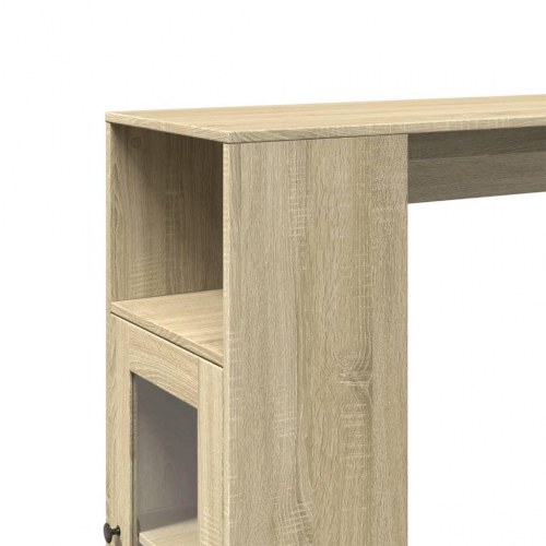 Barbord med opbevaring 101 x 40 x 103,5 cm - sonoma-eg