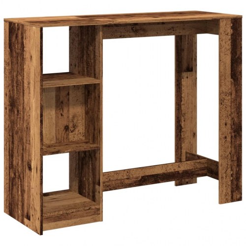 Barbord med hylder 124 x 46 x 103,5 cm
