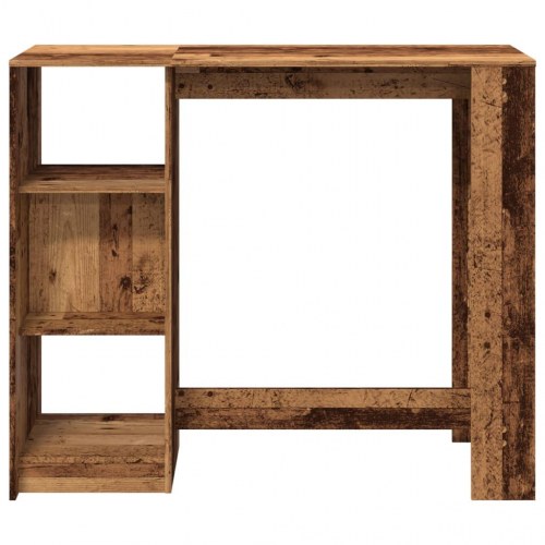 Barbord med hylder 124 x 46 x 103,5 cm
