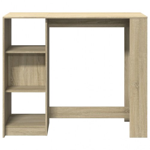 Barbord med 4 opbevaringsrum 124 x 46 x 103,5 cm - sonoma-eg