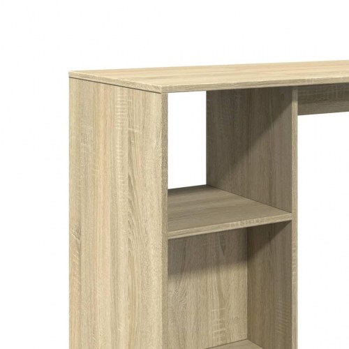 Barbord med 4 opbevaringsrum 124 x 46 x 103,5 cm - sonoma-eg