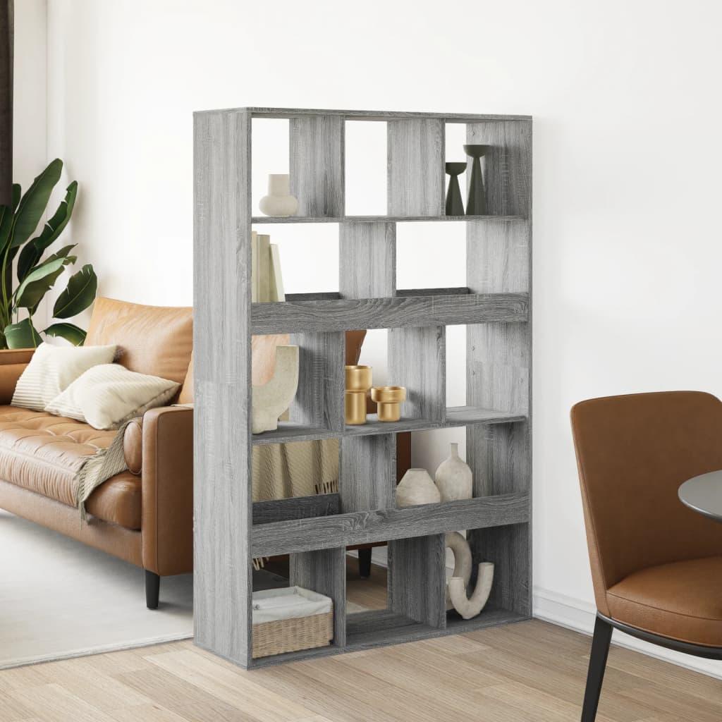 Rumdeler 100x33x156,5 cm konstrueret træ grå sonoma-eg