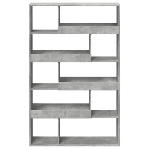 Rumdeler med 10 hylder - betongrå 100 x 33 x 156,5 cm