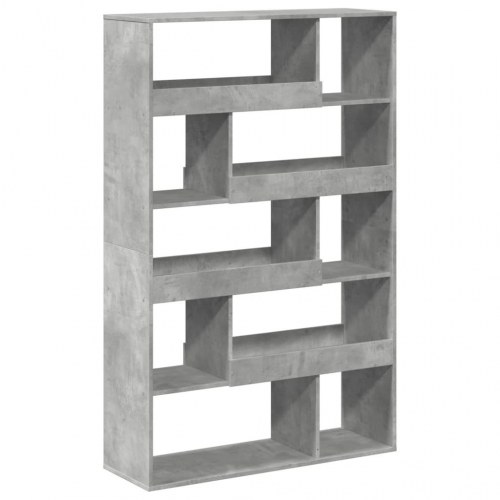 Rumdeler med 10 hylder - betongrå 100 x 33 x 156,5 cm