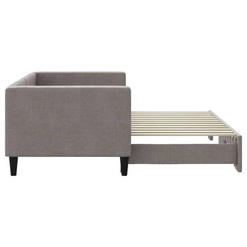 Daybed med udtræk 80x200 cm stof gråbrun