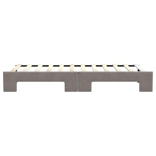 Daybed med udtræk 80x200 cm stof gråbrun