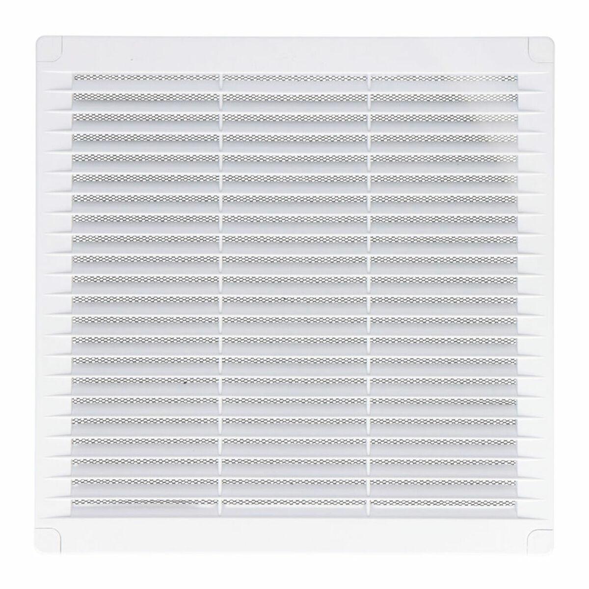 Ventilation gitter EDM 87704 Hvid 20 x 20 x 0,7 cm moskitonet