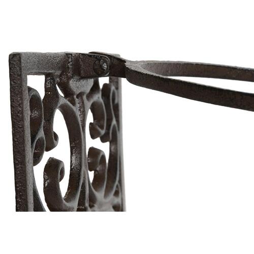 Vægstøtte til ophæng af urtepotter Home ESPRIT Mørkebrun Jern 18 x 17,5 x 18 cm