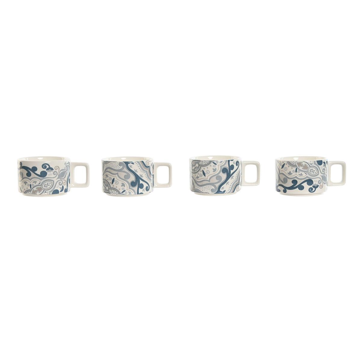 Dele Kaffekopsæt Home Esprit Beige Grå Pink Syren Metal Bambus Dolomite 260 Ml