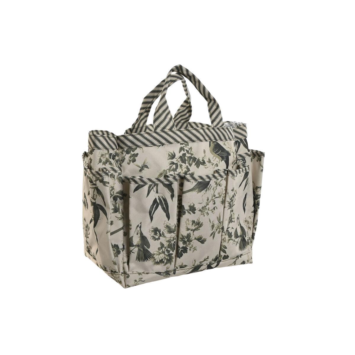 Værktøjsholder Home Esprit Have Kurv Grøn Beige 47 X 18 X 27 Cm