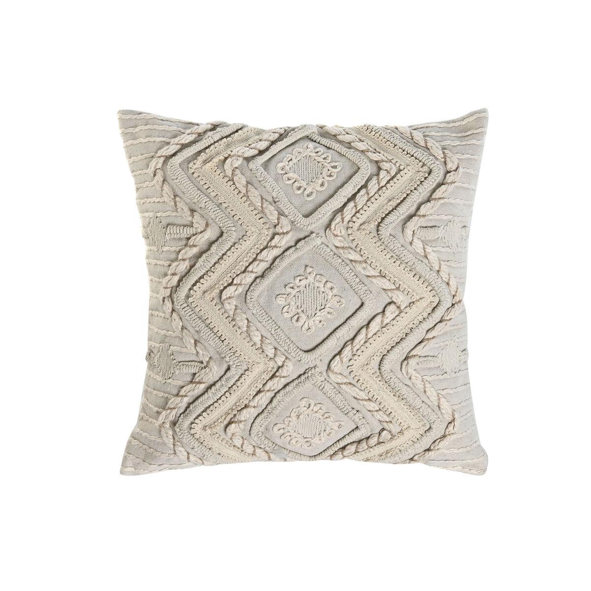 Pude Home ESPRIT Hvid Boho 45 x 45 cm
