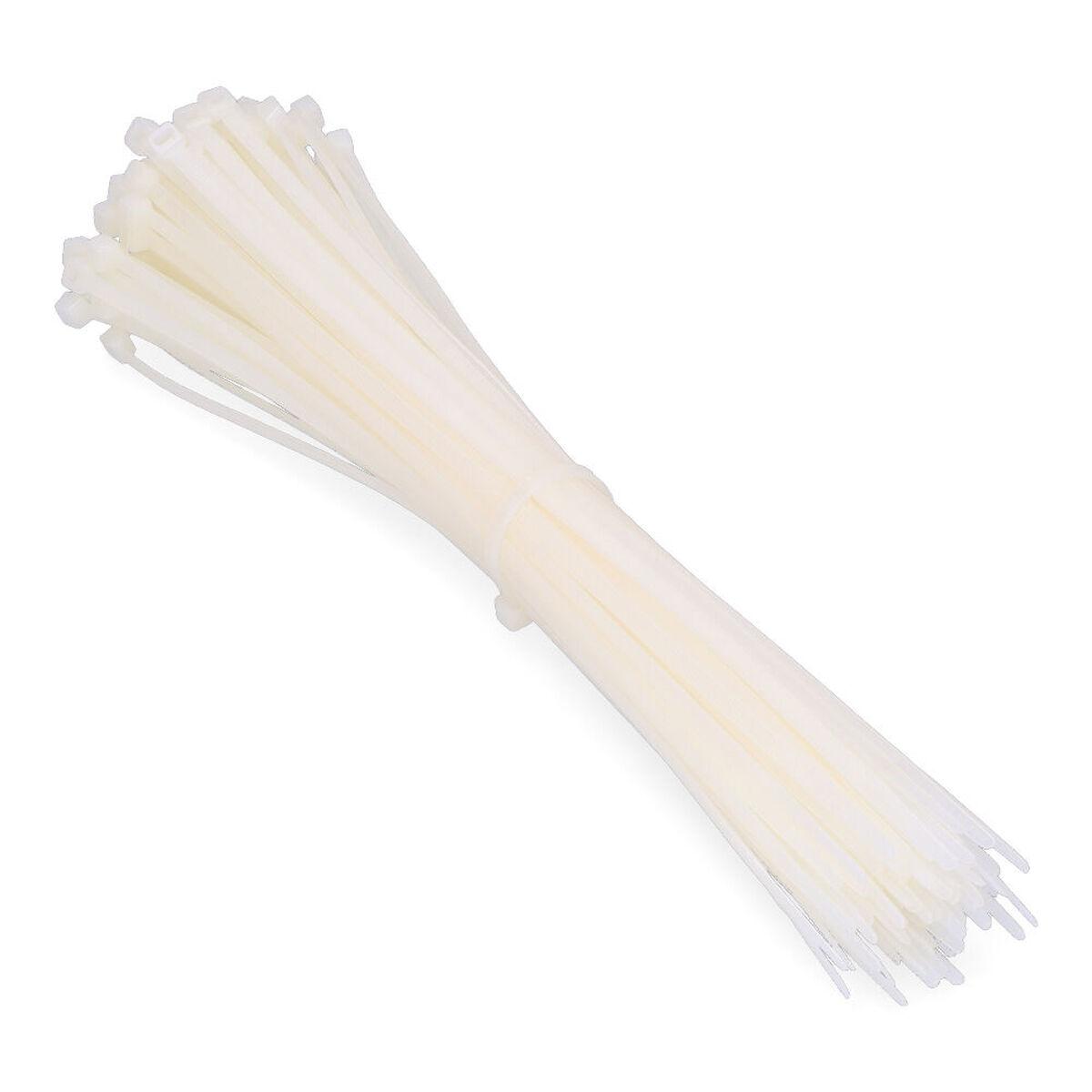 Fischer kabelbindere i nylon, natur 37 cm - 100 stk.