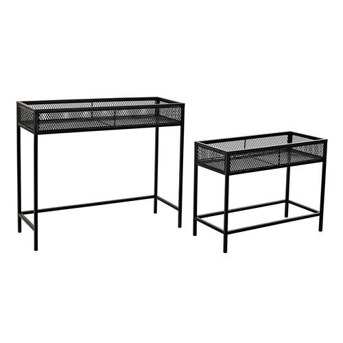 Sæt af planteredskaber Home ESPRIT Sort Metal 70 x 25 x 60 cm