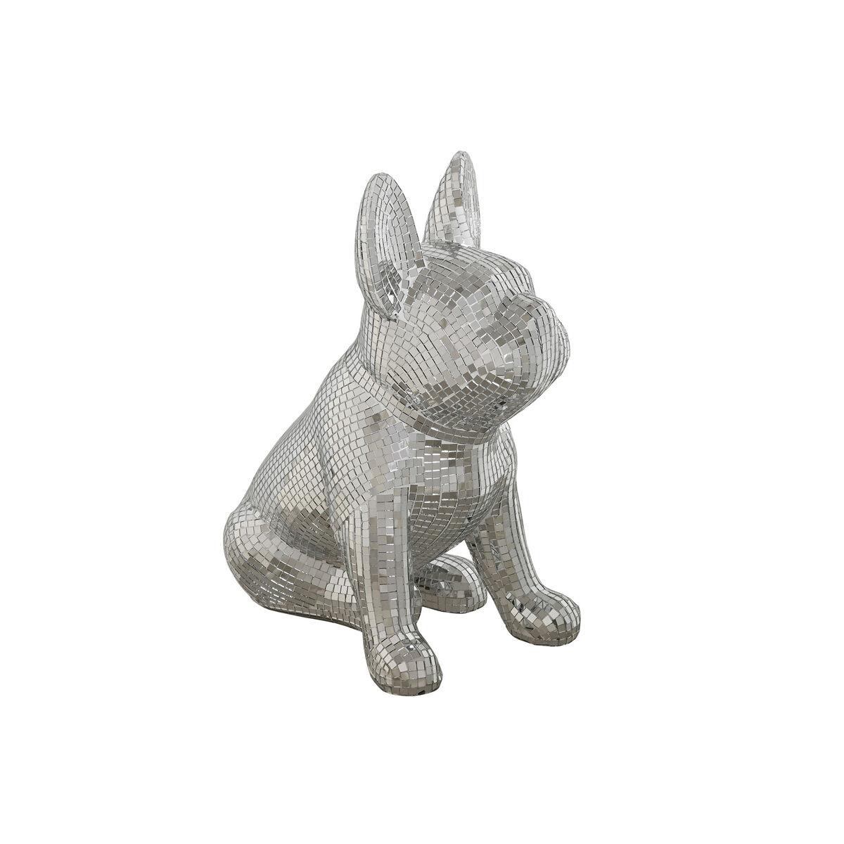 Dekorativ Figur Home Esprit Sølvfarvet Hund 28 X 17 X 33 Cm