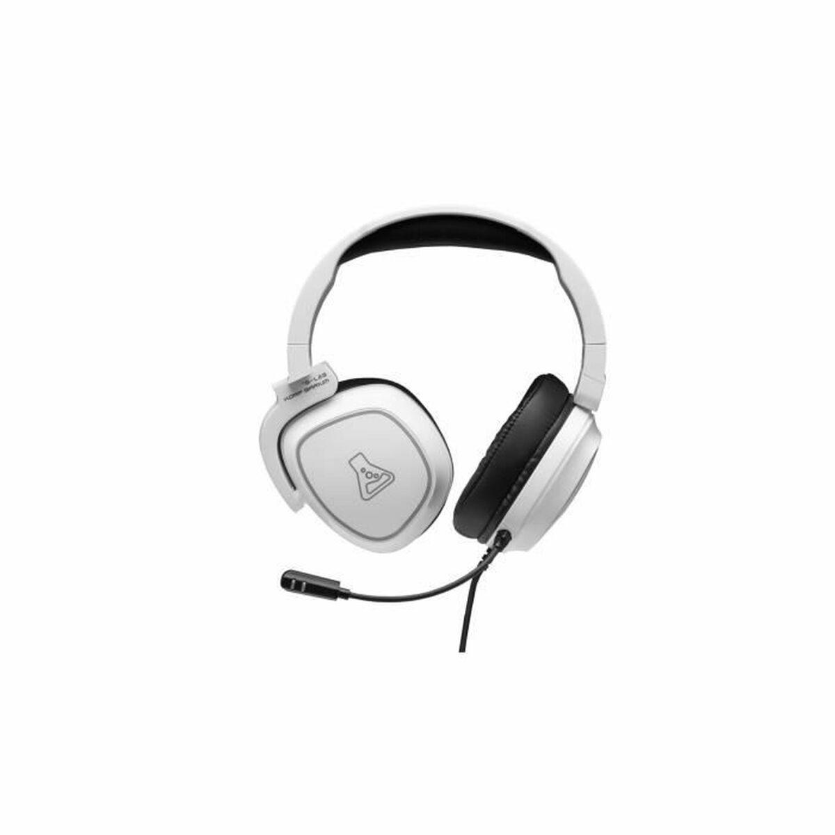 Gaming headset med mikrofon The G-Lab Korp Barium - hvid billede