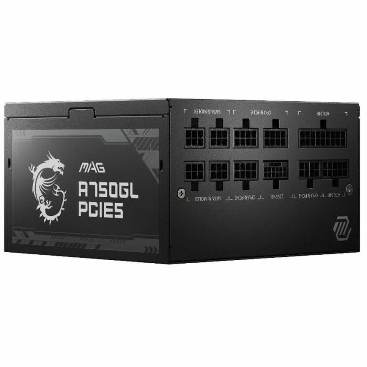 MSI MAG A750GL PCIe5 - 750 W ATX strømforsyning, 80 Plus Gold, modulær billede