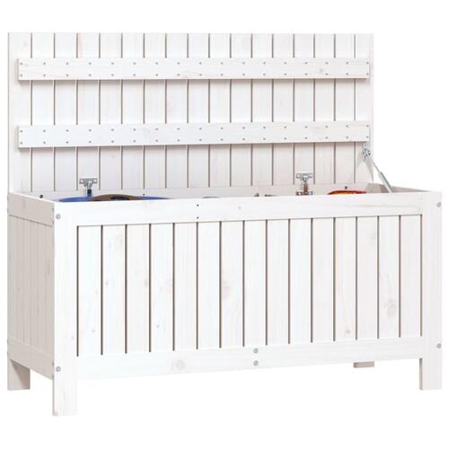 Havekasse 108x42,5x54 cm massivt fyrretræ hvid
