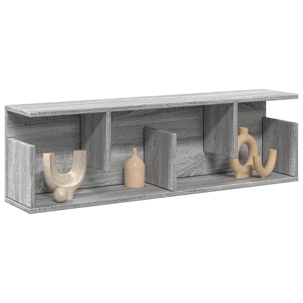 Vægskab 100x20x30 Cm Konstrueret Træ Grå Sonoma Eg
