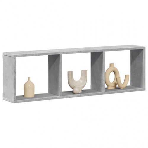 Vægskab 100×16×30 cm i konstrueret træ - betongrå
