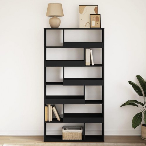 Bogreol 100x33x187,5 cm konstrueret træ sort