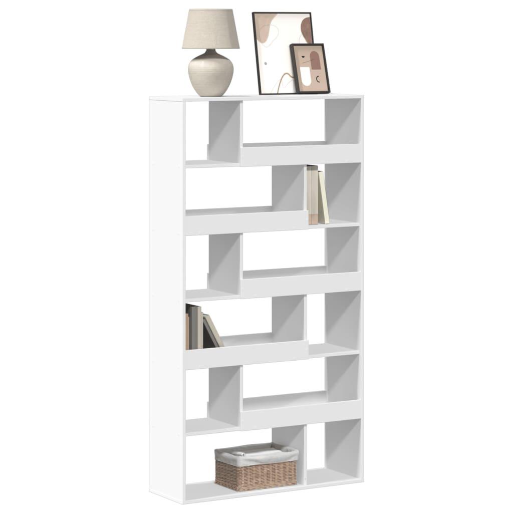 Bogreol 100x33x187 5 Cm Konstrueret Træ Hvid
