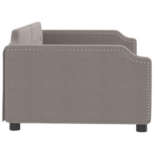 Daybed 100 x 200 cm i stof - gråbrun sovesofa