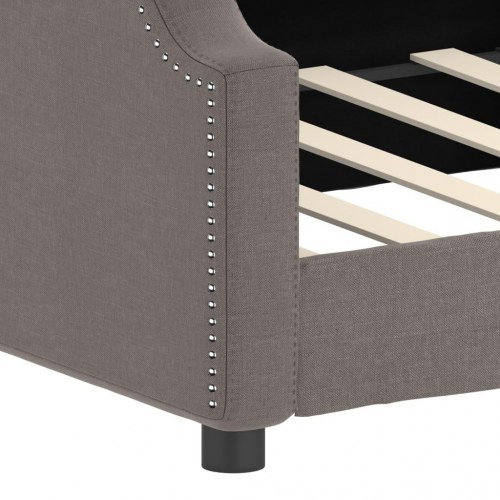 Daybed 100 x 200 cm i stof - gråbrun sovesofa
