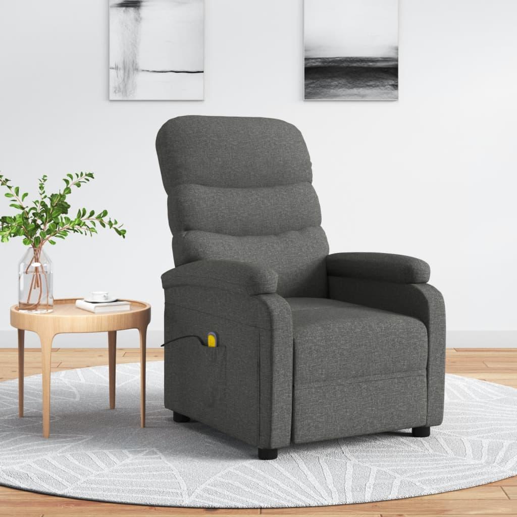 Massagestol Stof Mørkegrå