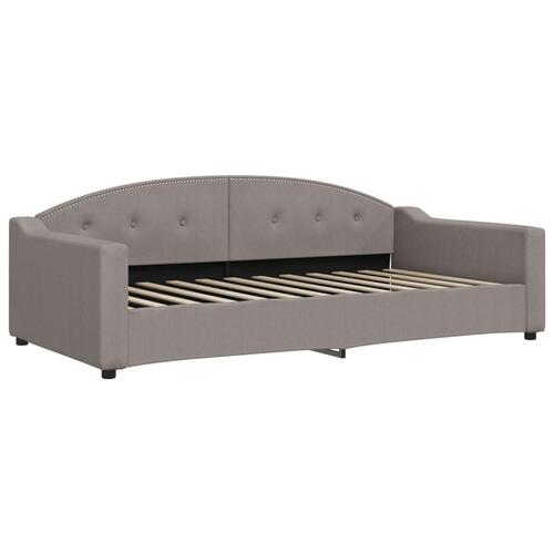 Daybed med udtræk og skuffer 100x200 cm stof gråbrun