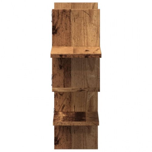 Væghylde 124,5 × 18 × 60,5 cm i konstrueret træ - gammelt træ-look