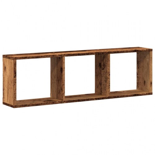 Vægskab 100x16x30 cm konstrueret træ antikt træ