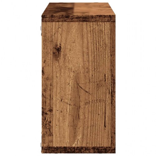 Vægskab 100x16x30 cm konstrueret træ antikt træ