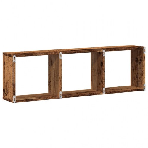 Vægskab 100x16x30 cm konstrueret træ antikt træ