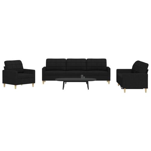 3 personers sofa stof sort