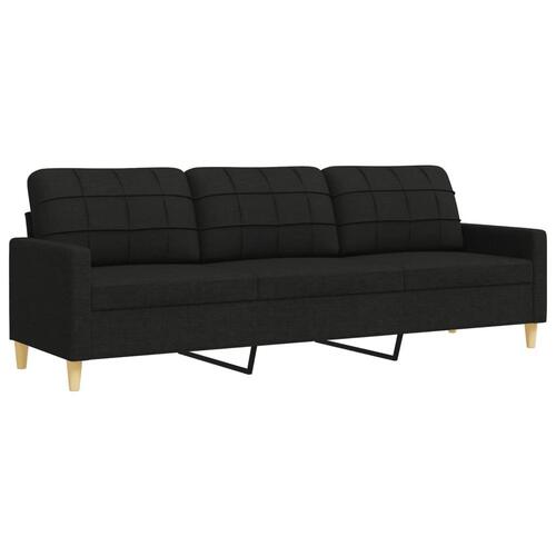 3 personers sofa stof sort
