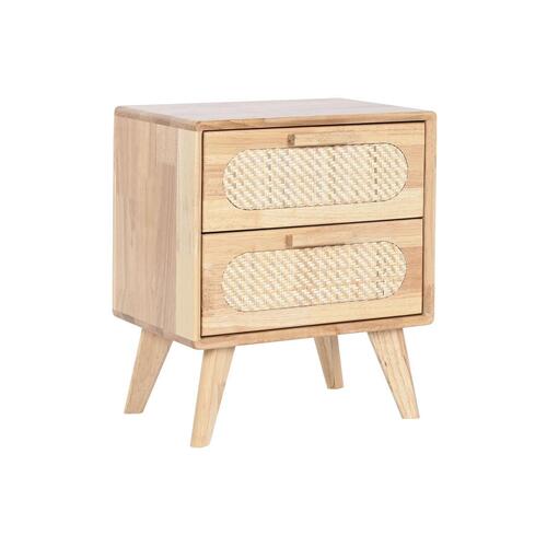 Natbord Home ESPRIT Træ Metal Rattan 40 x 30 x 48 cm