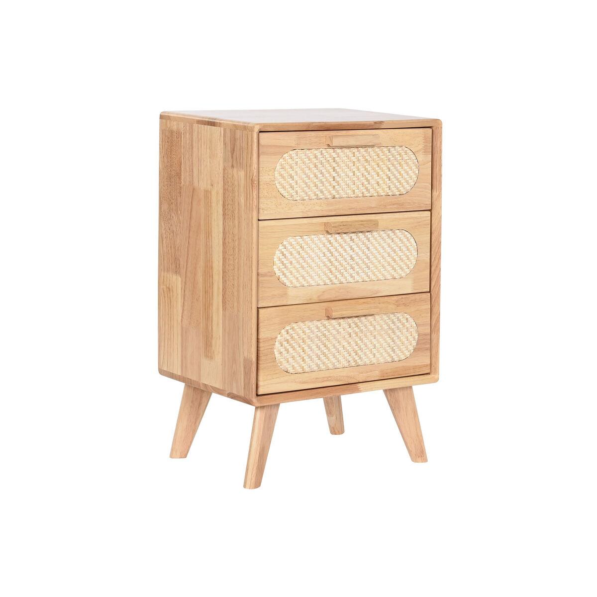 Kommode Home ESPRIT Natur Metal Gummitræ 40 x 30 x 63 cm