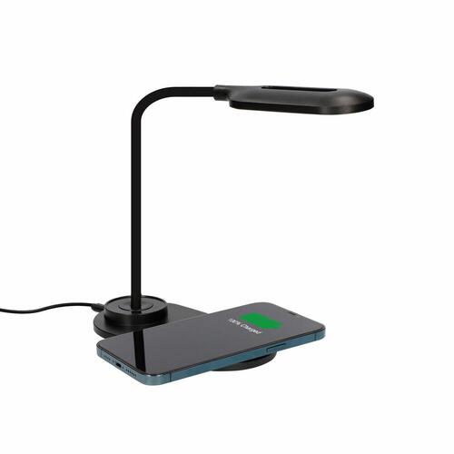 LED-lampe med trådløs oplader til smartphones KSIX BXCQILAMP01