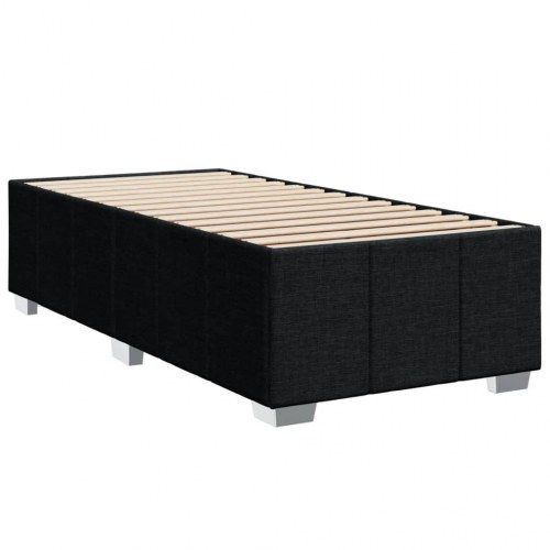 Sengeramme i stof - 90 x 190 cm, sort (uden madras)