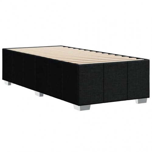 Sengeramme i stof - 90 x 190 cm, sort (uden madras)