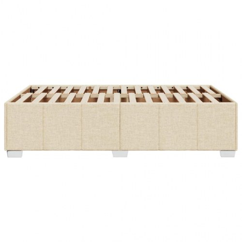 Sengeramme 120 x 190 cm i stof - cremefarvet