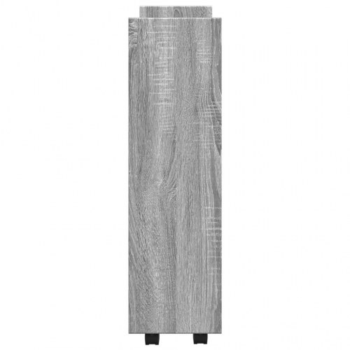 Smal opbevaringsvogn 3 hylder konstrueret træ grå sonoma-eg