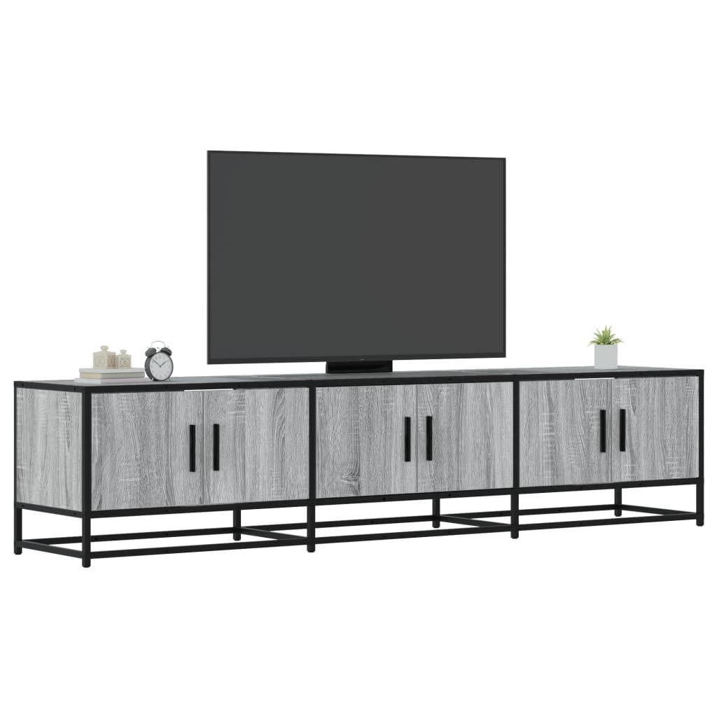 Tv-bord 180x35x41 cm konstrueret træ grå sonoma-eg
