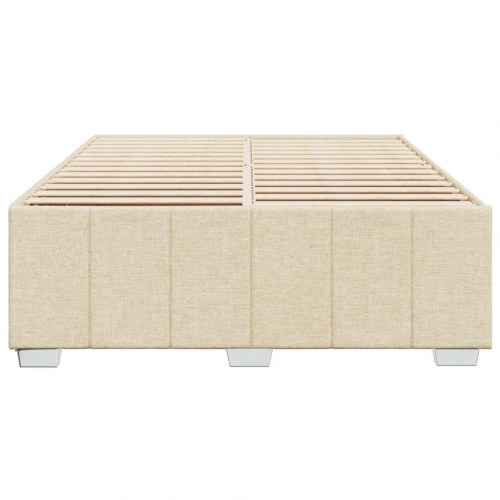 Sengeramme 160x200 cm i stof - cremefarvet