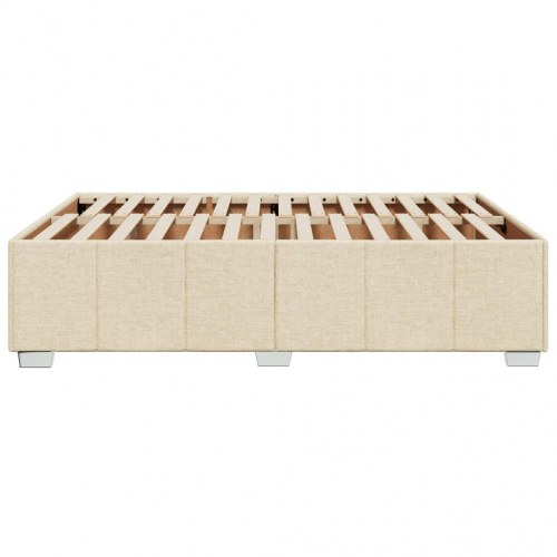 Sengeramme 160x200 cm i stof - cremefarvet