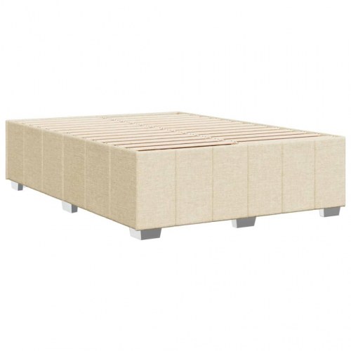 Sengeramme 160x200 cm i stof - cremefarvet